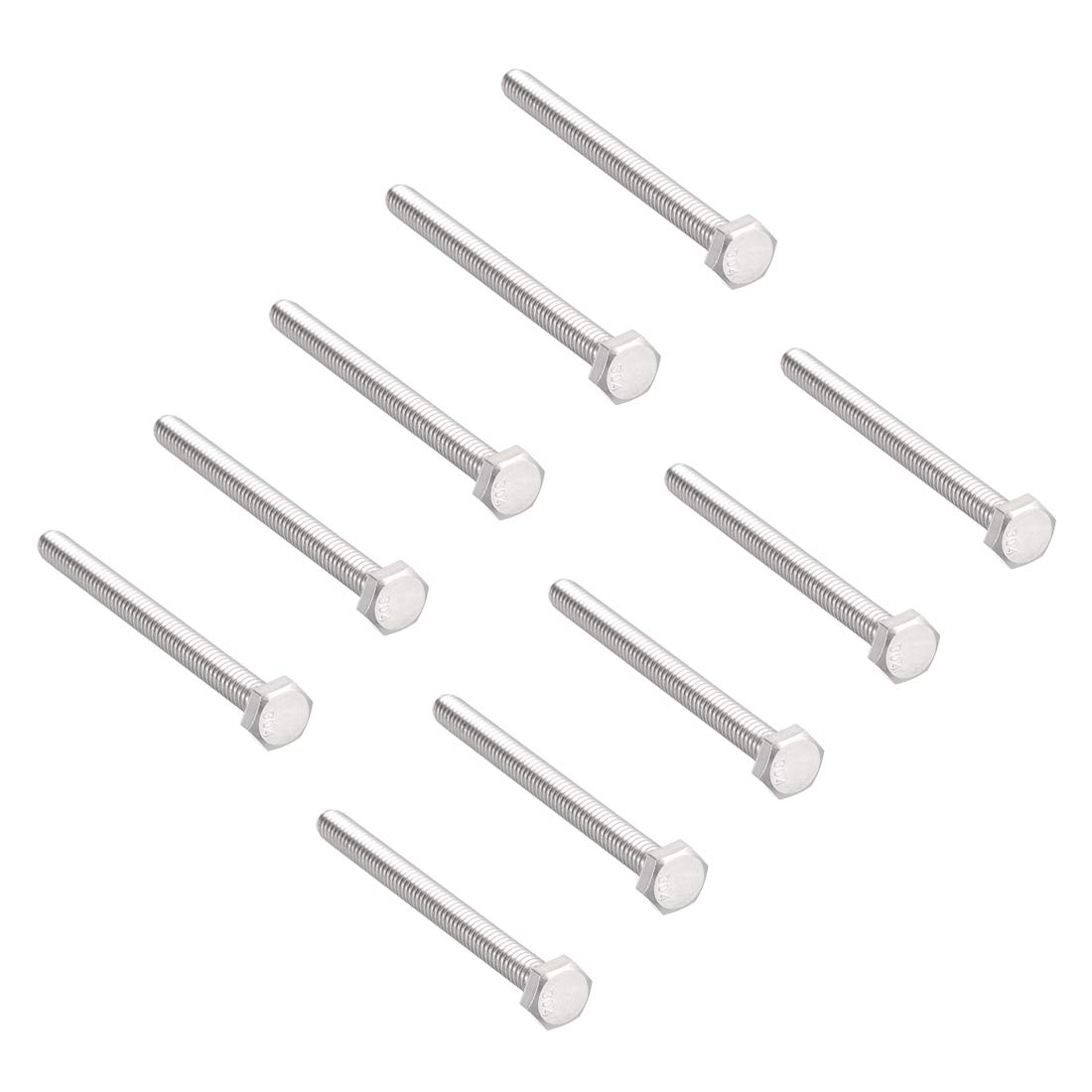 uxcell 1/4-20 x 3 Hex Bolts 304 Stainless Steel Hexagon Screw Bolt 10pcs