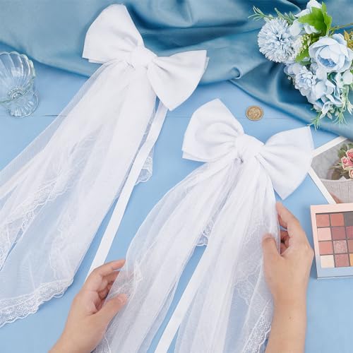 BENECREAT 2pcs Lace Bow Curtain Tiebacks - Image 3