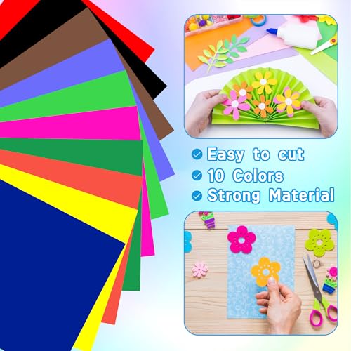 neon poster board 30 sheets-22x28-inch double-sided color cardstock paperideal for signscraftsprojects-10 assorted colors in bulk packthree of each color