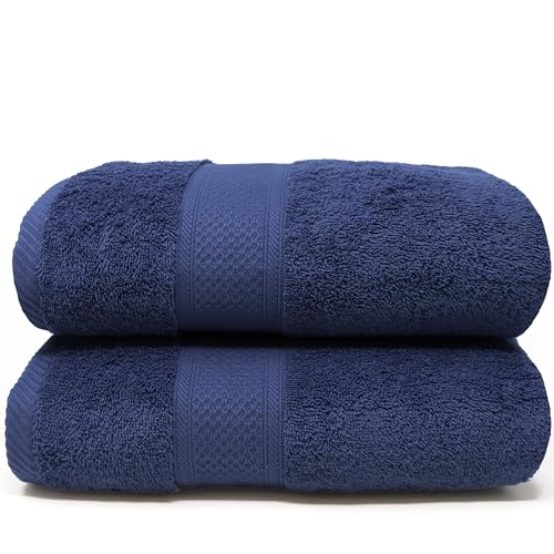 LEBENGOOD – Lot de 2 Serviettes de Bain 100% Coton –pour de Douche et Toilette, Drap de Bain –...