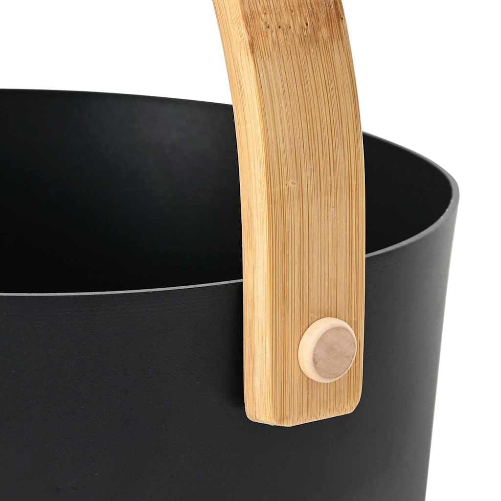 Mangloder - Set di accessori per sauna, 2 pezzi, in alluminio e legno di pino, secchio per infusione da 7 l, con paletta per cabina a infrarossi, sauna finlandese, benessere, relax, interni