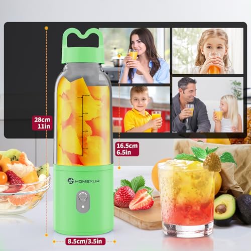 Image of Portable 14OZ Juicer， High-Powered at 175W for Smoothies, Ice Blending, Juicing, and Food Processing ， Compact, Convenient, and Versatile (Green)
