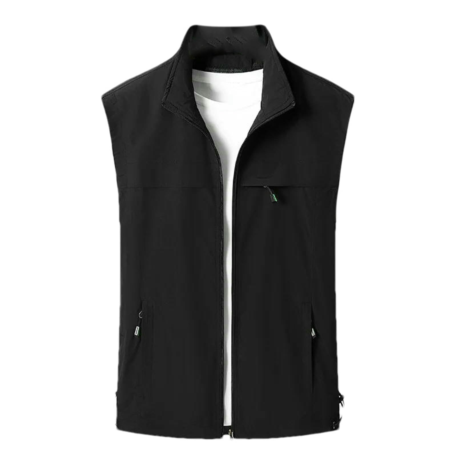 Chaleco multibolsillos de hombre para evitar mochilas chaqueta ligera de malla BK001 5
