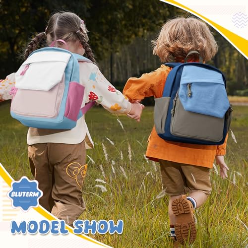 Toddler Backpack for Boys Girls 2-4, Small Kids Backpack for School, Preschool Kindergarten Backpack, Toddler Mini Bookbag Travel Daypack for Kids Blue Khaki2