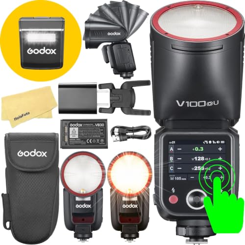 Image of Godox V100O V100 O V100-O Round Head Camera Flash for Olympus Panasonic
