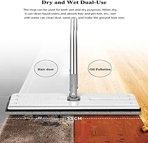 OLOTU Flacher Bodenwischer, freihändig eluierend in einem, mit flachem Wischmopp und Eimer-Set zum Trennen von schmutzigem und sauberem Wasser aus Mikrofaser-Pads – Bild 5