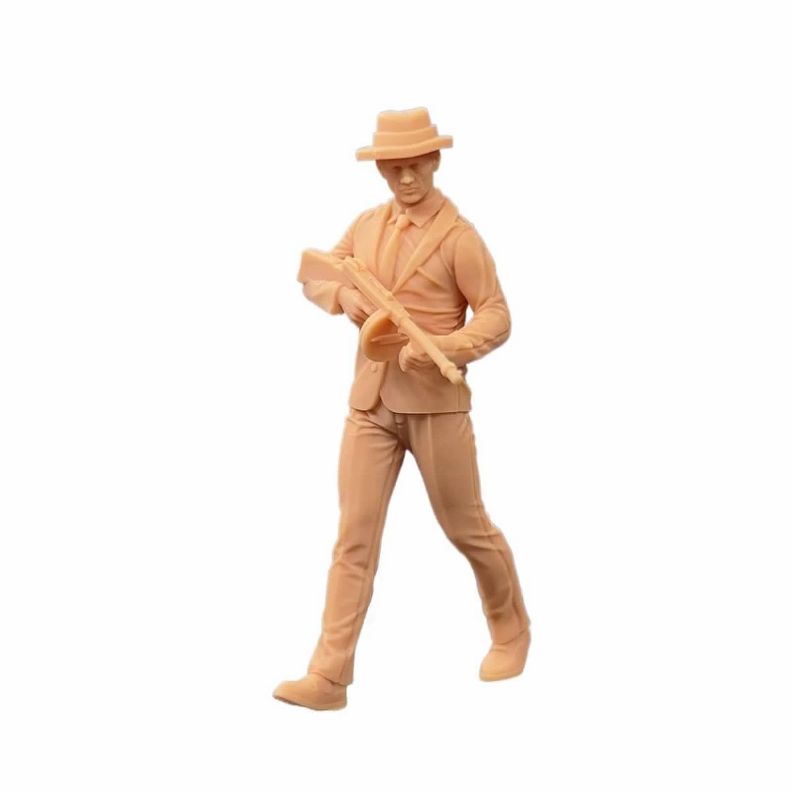 Lot De 9 Figurines 1/64 – Hommes De Main Avec Pistolets – Maquette à Peindre Soi-Même – Diarama Et Collection