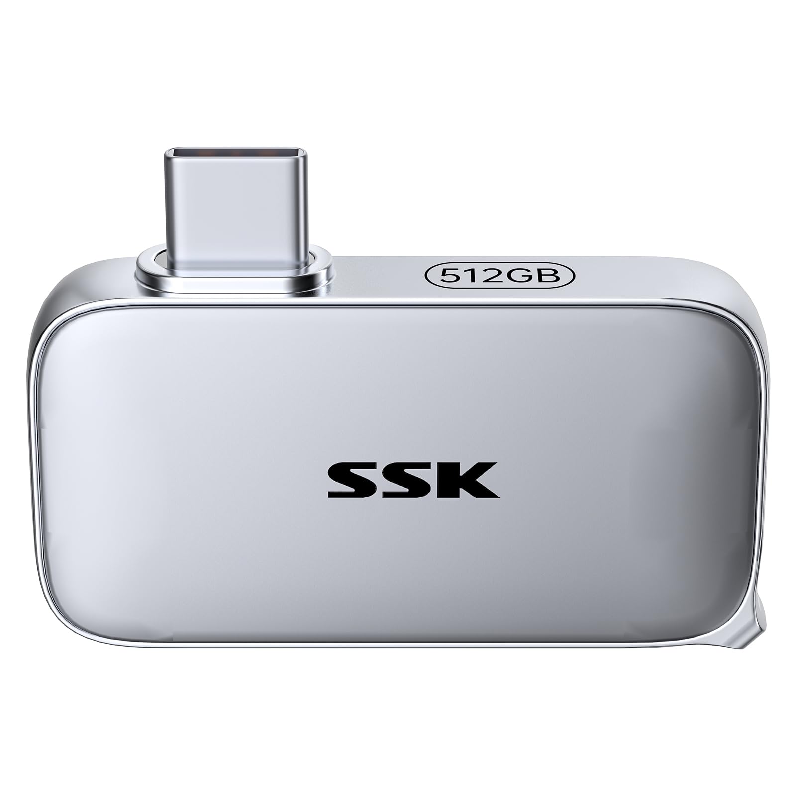 SSK - Disco SSD Extreme 512GB, USB 3.2 Gen 2 SSD portátil hasta 1050 MB/s | USB-C Portable NVMe SSD, 4K 120Hz ProRes, Resistencia al polvo y al agua IP65, con iPhone 15/16/17 serie, Mac,PC,Xbox