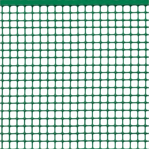 TENAX Quadra 10 Grün 0,50x5 m, Schutznetz aus Kunststoff, Vielzwecknetz mit quadratischen Maschen um Balkone, Umzäunungen und Geländer zu schützen