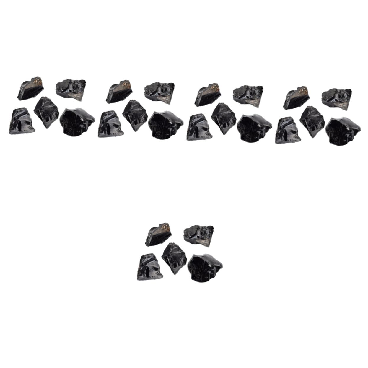 PACKOVE 25stücke Irreguläre Natürliche Obsidian Steine Dekorative Diffusor Steine Für Yoga Meditation Und Heimdekoration Handgefertigte Kristallkunstwerke