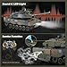 DBshoot 1:18 Remote Control Tank, 2.4GHz German Leopard II RC Tanks, 60 Minutes Playing Times, Army Tank Toys with Sound & Somke for Adults and Ages 6+
