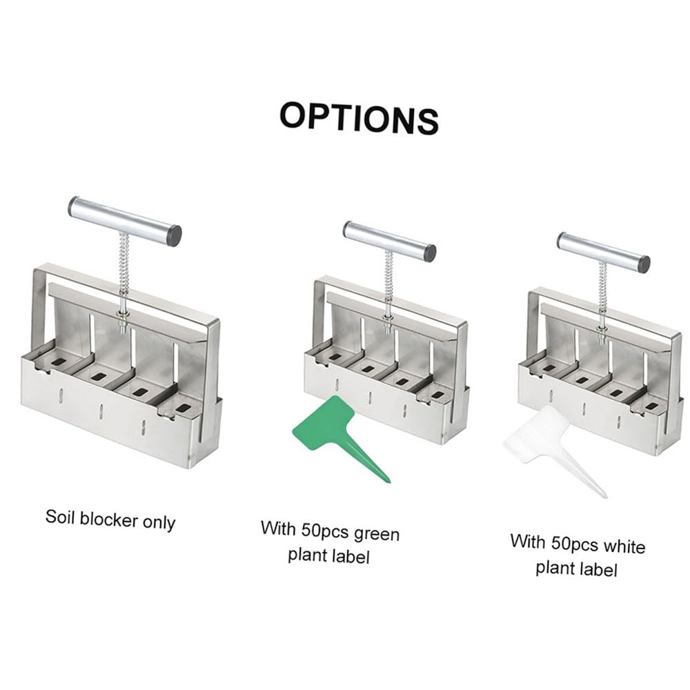 Strumento di blocco Soil Block Maker 2 pollici con Dibbles Dibbles for Garden Prep