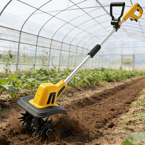 【DESIGN CON DOPPIO INTERRUTTORE DI SICUREZZA】Per la massima sicurezza, questa motozappa portatile è dotata di un di interruttore di sicurezza. La macchina si attiva solo quando si premono contemporaneamente il pulsante di sicurezza e il grilletto, riducendo al minimo l'avvio accidentale e garantendo la sicurezza tua e della tua famiglia