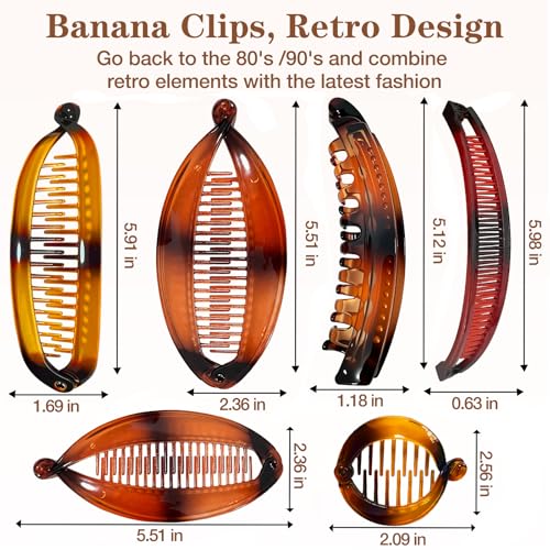 Pinzas de Pelo Banana Clip Quick & Easy, 18 piezas miniatura 2