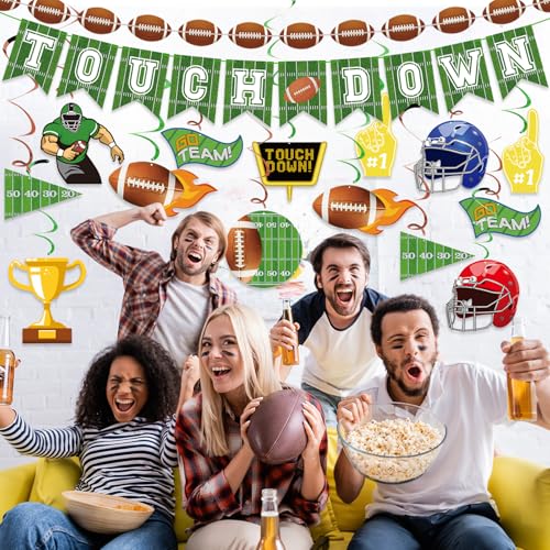 34Pcs Football Party Decorations Super Bowl Party Supplies Game Day Accessories Birthday Tailgate - Image 8