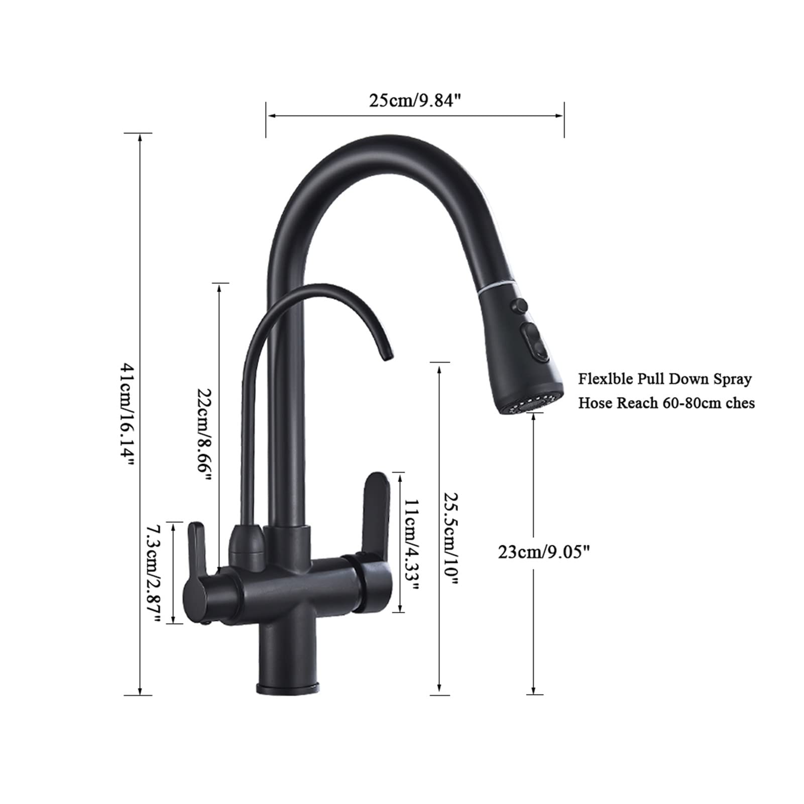 Amazon.co.jp: ウォータータップ浄水器蛇口キッチン蛇口ダブル