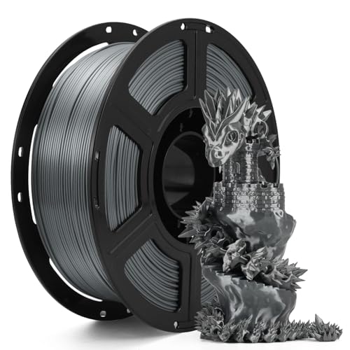 Image of FLASHFORGE Silk+ PLA Filament 1.75mm Silver, Silky Texture 3D Printing Filament, Enhanced Layer Adhesion with Stunning Surface Finish; Chrome-Like Brilliance and Silk-Smooth Perfection