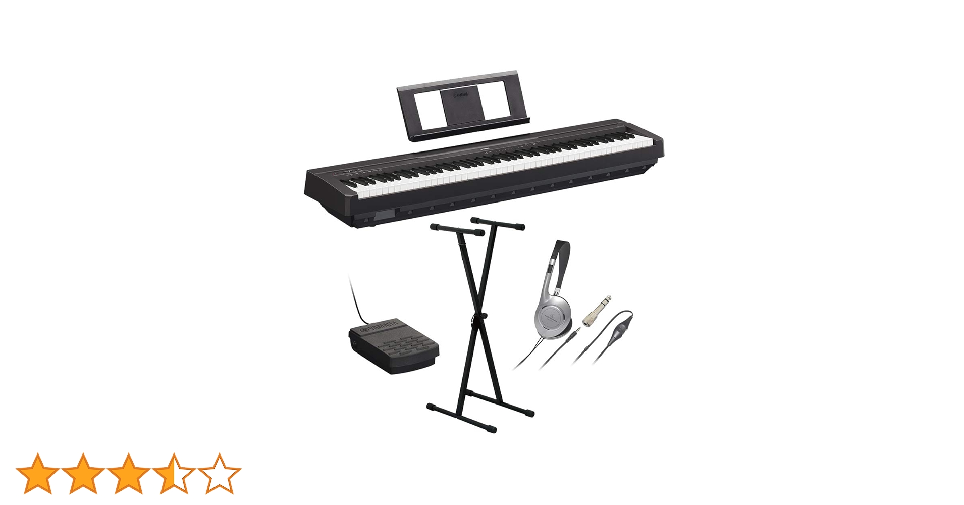 Amazon | YAMAHA P-45B ブラック 電子ピアノ 88鍵盤 Xスタンド