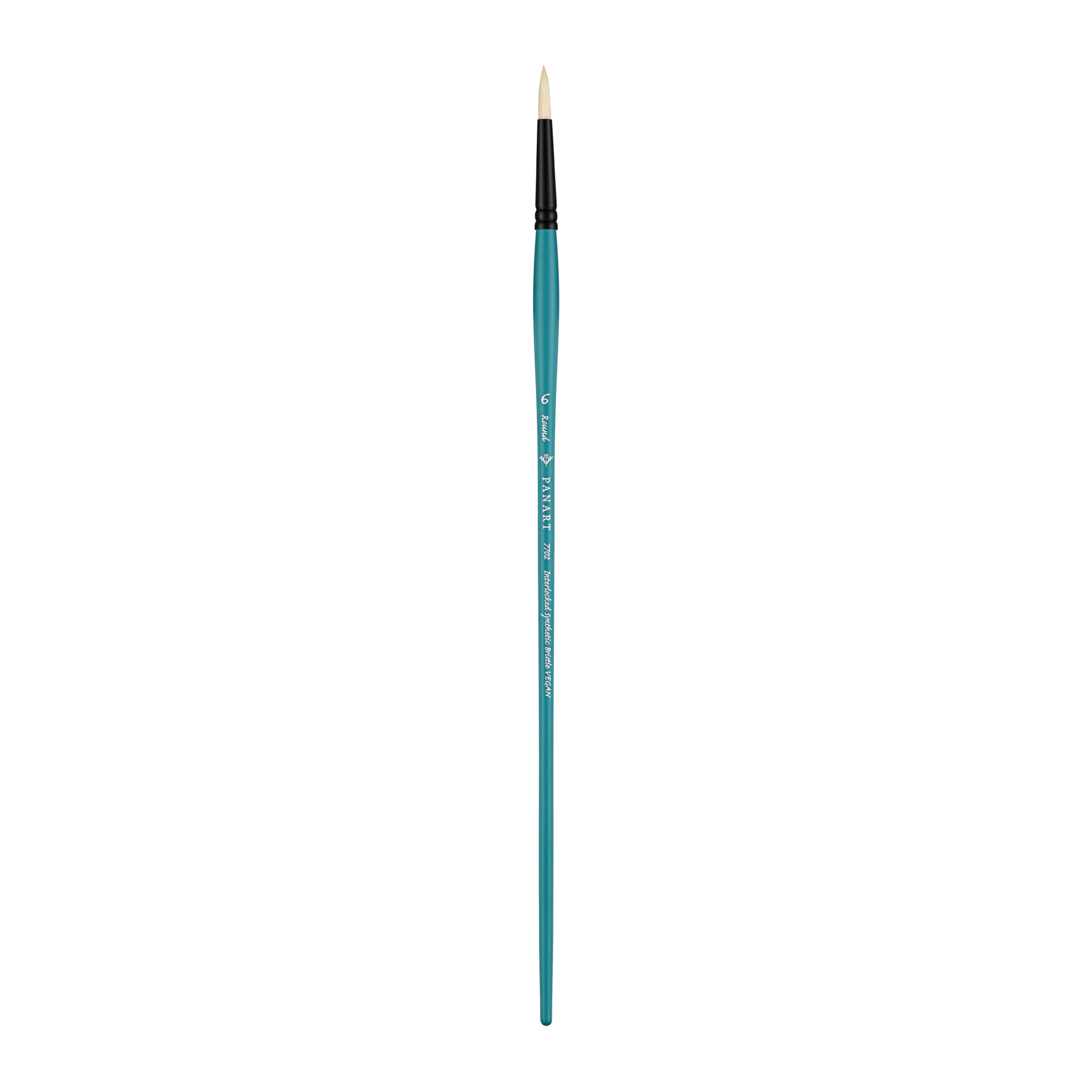 Pan Art Bristle Round No. 06 – Detail & Wash Brush for Oil Paints – Artist-Grade Performance Paintbrush for Fine Art, Craft & Illustration – 1 Unit