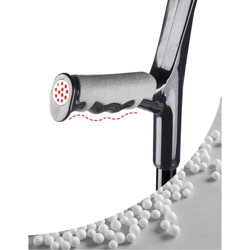 Muletas de Antebrazo Plegables, Muletas de Codo para Adultos, Bastones Ajustables, Aluminio Ligero, Puede Evitar Resbalones (Color : Zwart, Size : 1 Count)