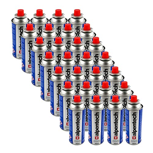Pack de 28 cartouche gaz ALPENTECH 227g butane Bouteille de gaz UN2037 pour réchauds et désherbeurs thermiques