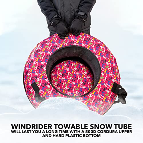 Windrider Snow Tube Heavy Duty With A Hard Plastic Bottom - High Speed Snow Tube Sled Durable Cordura Nylon Top | Towable | Inflatable Sledding Tube For Adults & Kids #TOP5