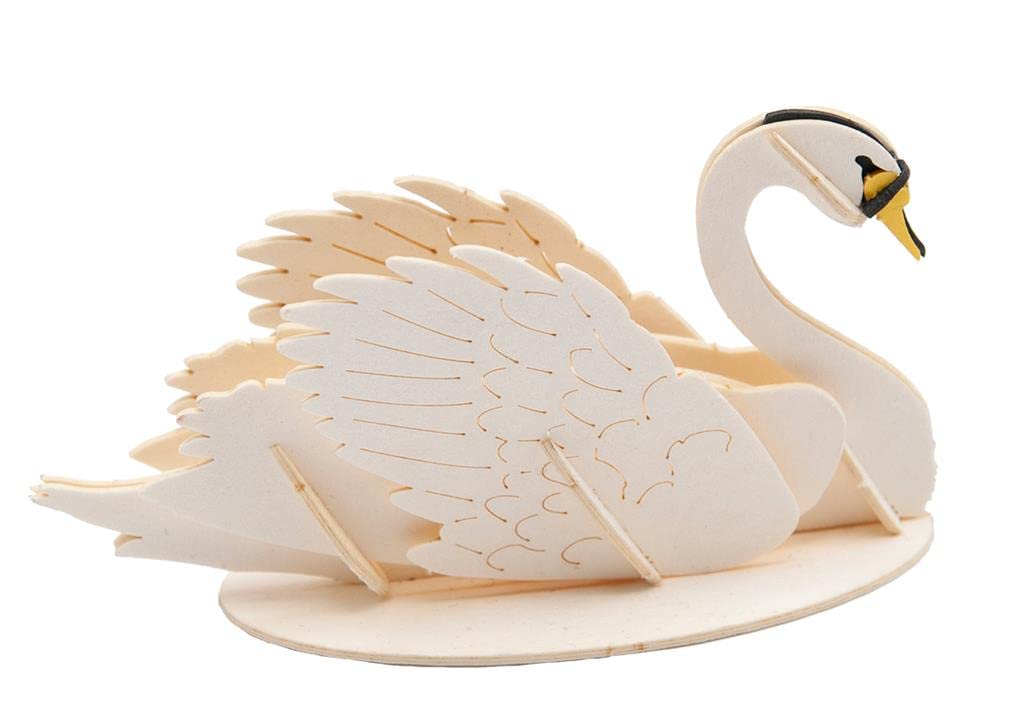 3D Paper Model: cigno 8 x 3,​5 x 4,​5 cm, in sacchetto 10,​5 x 21 x 0,​5 cm