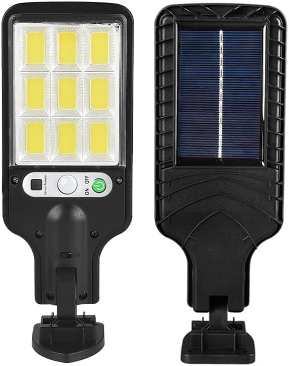 waqif bright solar outdoor lights, solar powered street motion sensor lights, led security waterproof lights with 3 lighting modes for porch garden deck fence patio path || pack of 1