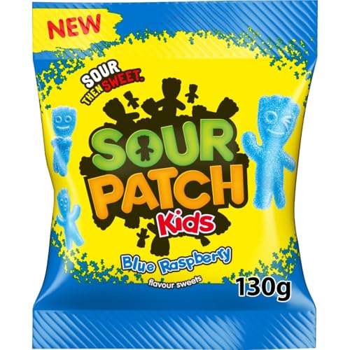 Sour Patch Kids Blue Raspberry Soft Chewy Sour Sweet Candies 130 g