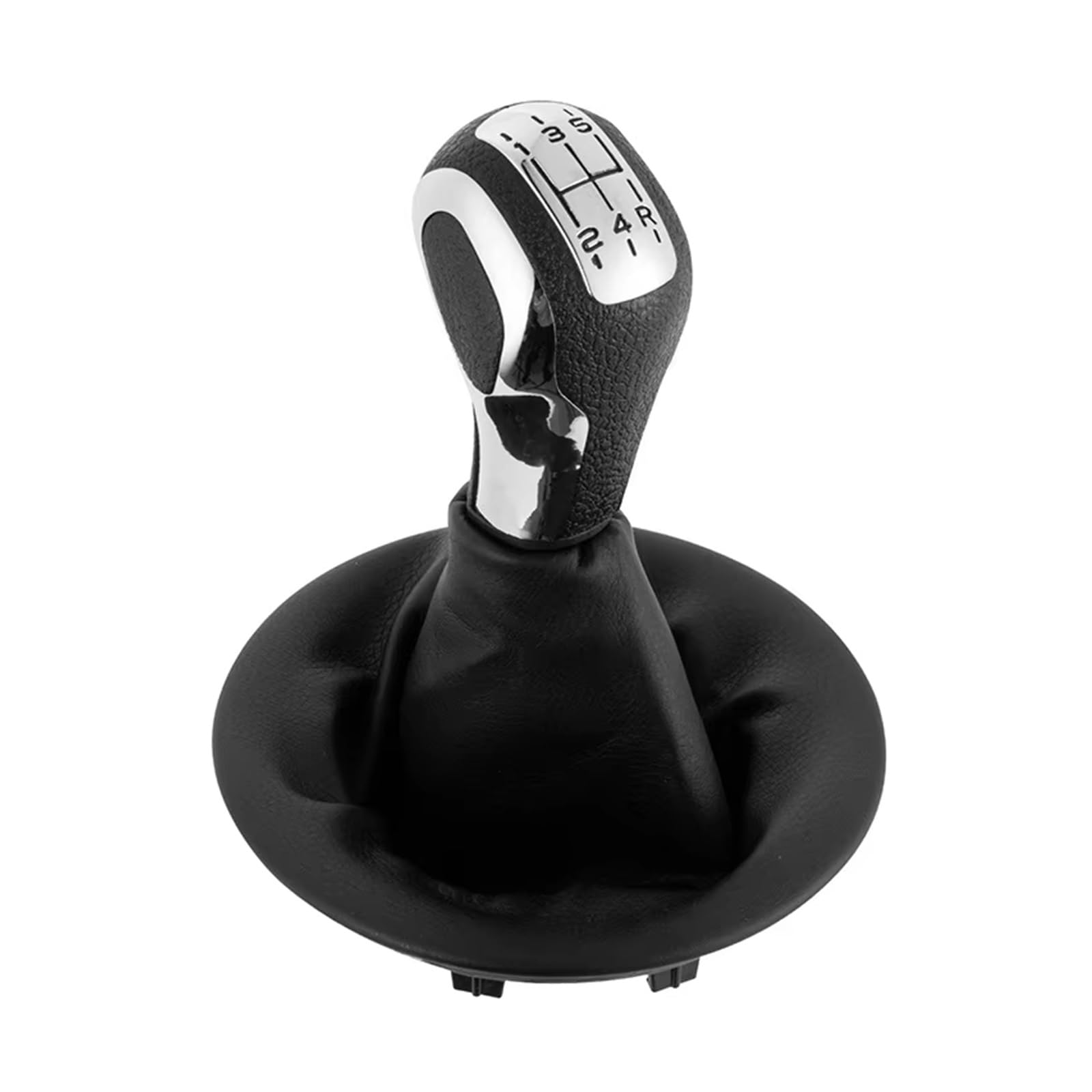 Qwqaab One Color Manual Gear Knob For Berlingo Iii Mk3 For Peugeot For Partner 2008-On Chrome Style Manual Gear Shift Knob Pu Gaiter Boot
