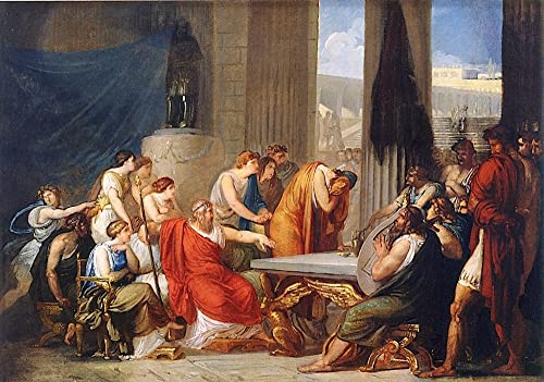 Tableau Ulysse à la cour d'Alcinoos Hayez pour habiller un grand mur vide 60x90cm