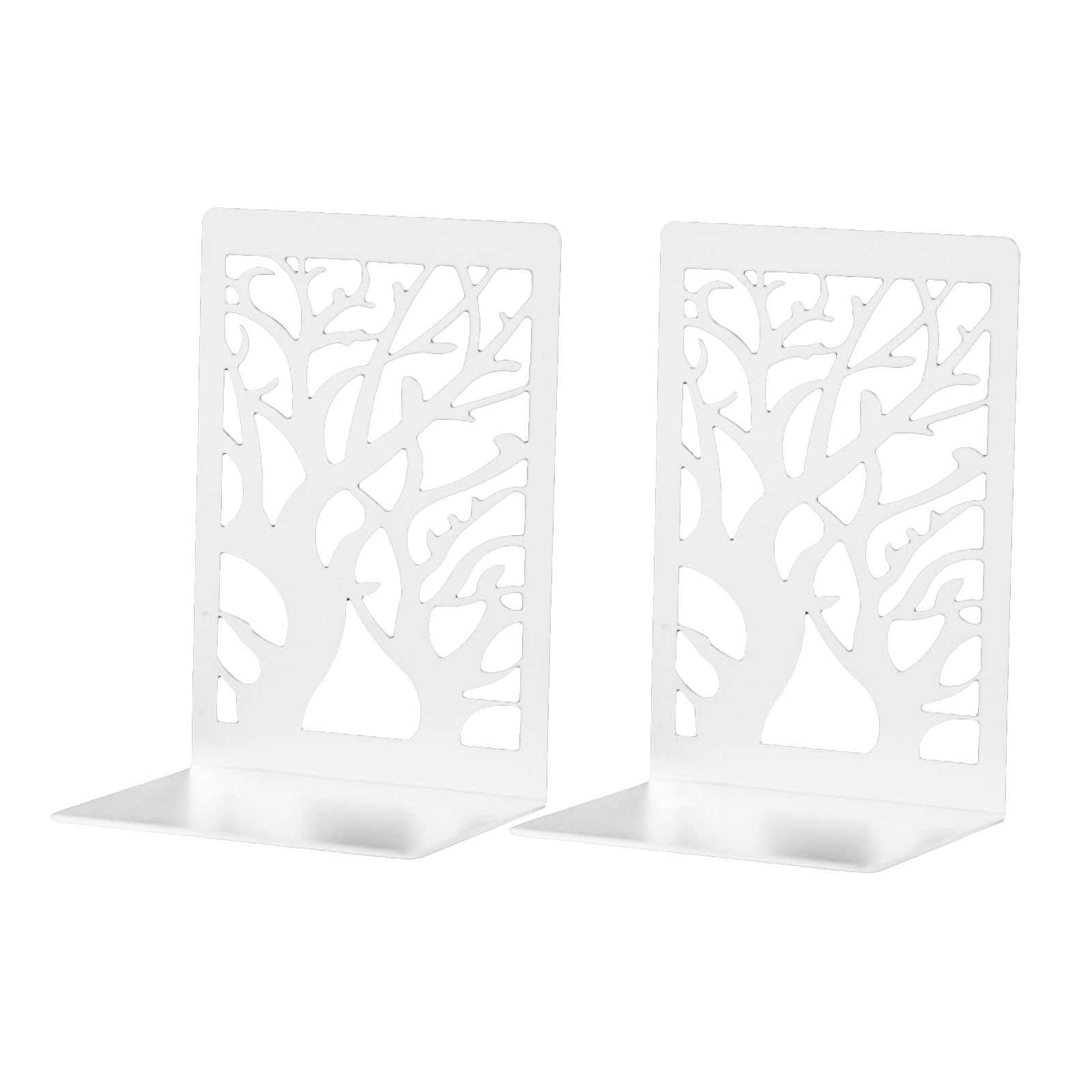 Book Ends for Shelves, Decorative Book Shelf Holder, 2 Pairs, Non Skid Stoppers Desk Bookends