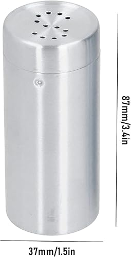 Miniatura 2 de Juego de salero y pimentero, coctelera de especias de acero inoxidable, fácil de limpiar y rellenar, latas de condimento en polvo con tapa, diseño