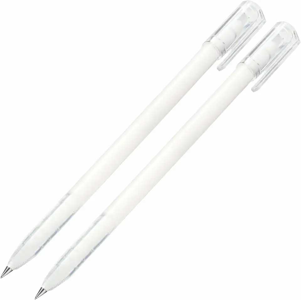 Kit 2 Canetas Gel Branca 0.6mm