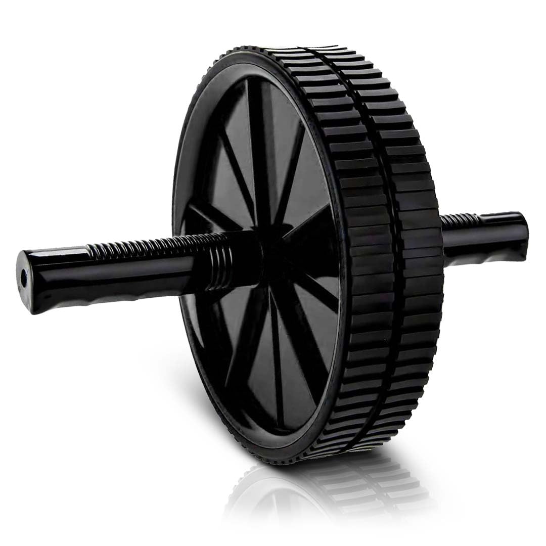 Abb Initio Gym (A De Jure Fitness Brand) Ab Roller For Men & Women, Abs Exercise Equipment For Tummy, Usable In Gym Workout, Home Workout, Anti Slip & Anti-Skid Abs Wheel (Black)