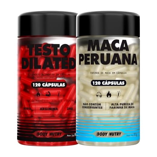 Kit Maca Peruana 2500mg 150 Capsulas Sem Gluten + Testo Dilated 120 Capsulas Vitaminas e minerais com Boro