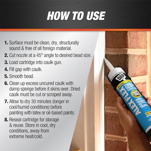 Image of DAP Alex Flex Premium Molding & Trim Siliconized Sealant, Antique White, 10.1 Oz