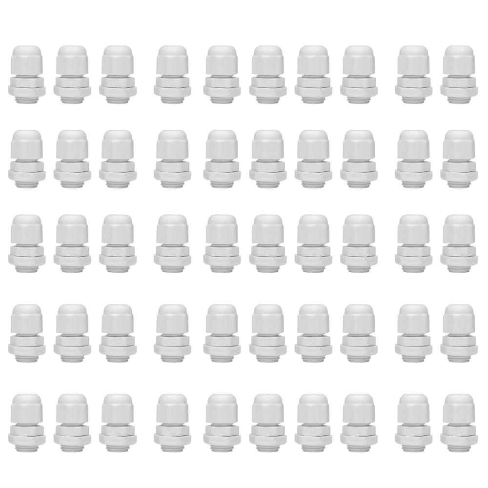 The Pujara RIVER FOX® PG7 Gland White Polyamide Sealed Fixed Wire Nylon Plastic PG Type Cable Gland IP68 Wire Connector Waterproof ( White ) (10)-image-28