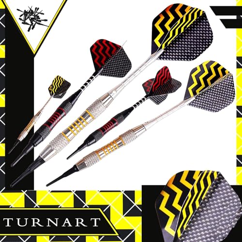 LED Dartpfeile Set Elektronische Dartscheibe mit automatischer Punktzahl, 48 Spiele 315 Variationen, 6 Soft Tip Darts und 50 Ersatzspitzen - Perfekt für Spielzimmer, Digitale Punkteanzeige – Bild 3