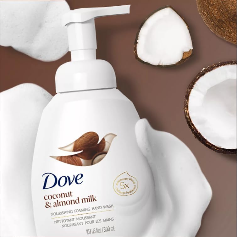 Dove Nourishing Foaming Hand Wash Variety Pack 3ct/10.1 oz | Warm Vanilla & Sugar Cane | Lavender & Yogurt | Coconut & Almond Milk image 4