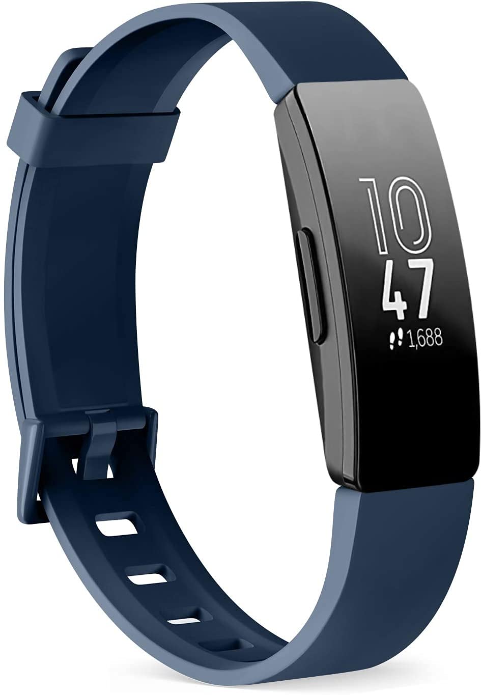 Cinturino E Custodia Protettiva TPU Per Fitbit Inspire 2 - Morbido TPE, Sgancio Rapido, Acciaio Inox, Nero (Taglia Grande) - 3