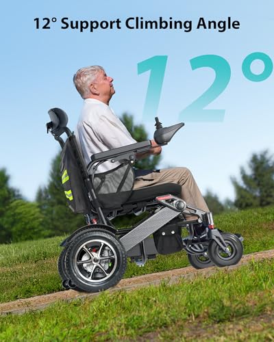 Image of Goldseason 30 Miles Range Reclining Electric Wheelchairs for Adults - 500W Motor All Terrain Power Wheelchair with Ergonomic Headrest, Support 400 lb Foldable Mobility Motorized Wheelchair for Seniors