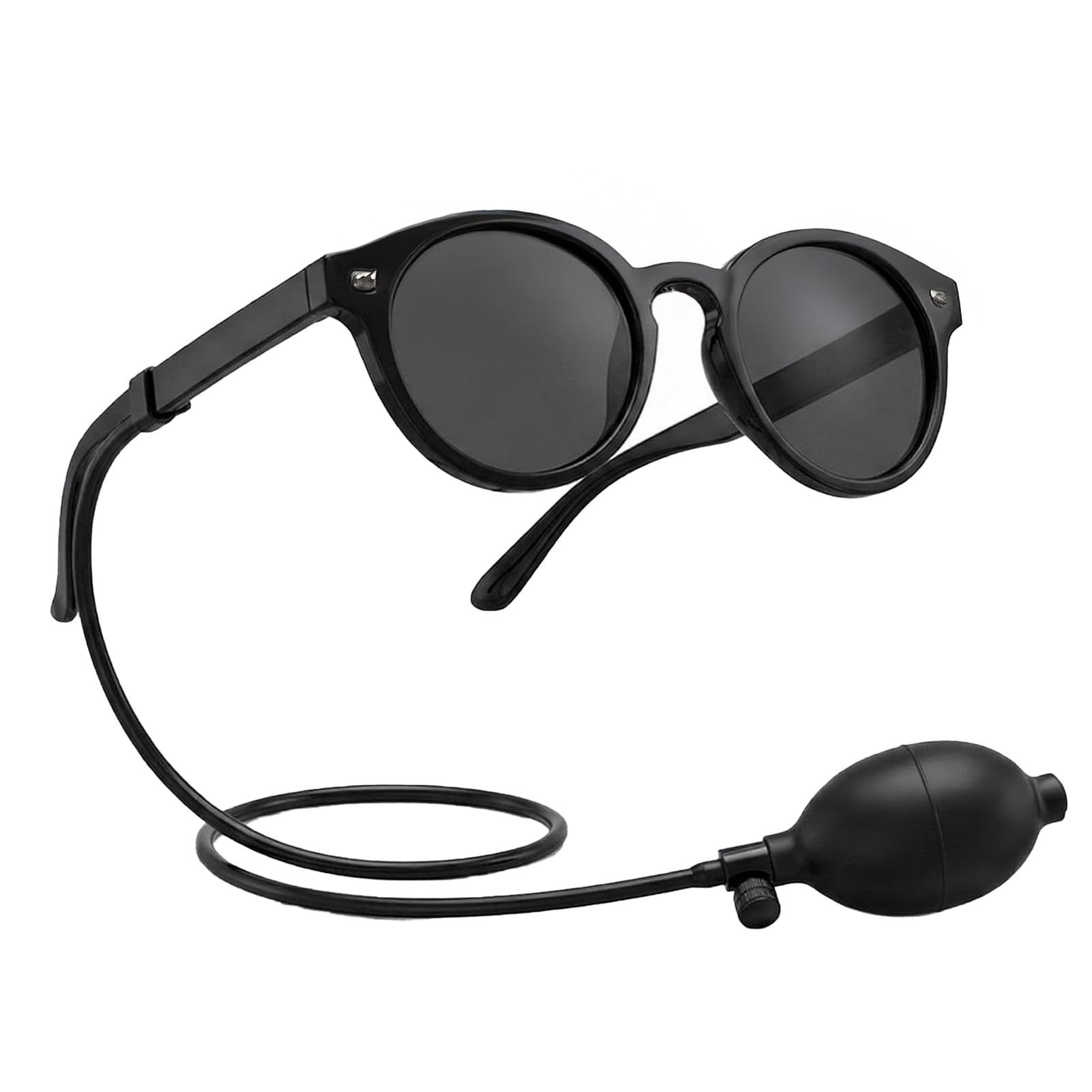 Pasisuu Novelty Water Squirting Sunglasses, Secret Spray Prank Retro Round Frame, Funny Garden Outing Decorative Eyewear, Durable 90ML Bulb Hidden Toy for Party Mischief 1PC 1pc