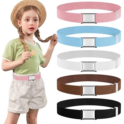 Furuising 5 Piezas Ajustable Cinturón Niño, Cinturon Elastico Niña, Cinturones con Hebilla Cuadrada, para Pantalones Vaqueros, Pantalones y Faldas de Niños y Niñas de 2-14 años(5 colores) | Ya disponible en tu tienda friki favorita! En mundofriki.es!