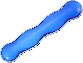 PATIKIL Gel Wrist Support, Ergonomic Silicone Gel Mouse Pad with Wrist Rest Cool Touch Pad for Mouse Computer Laptop Home Office Work, Keyboard Pad Blue