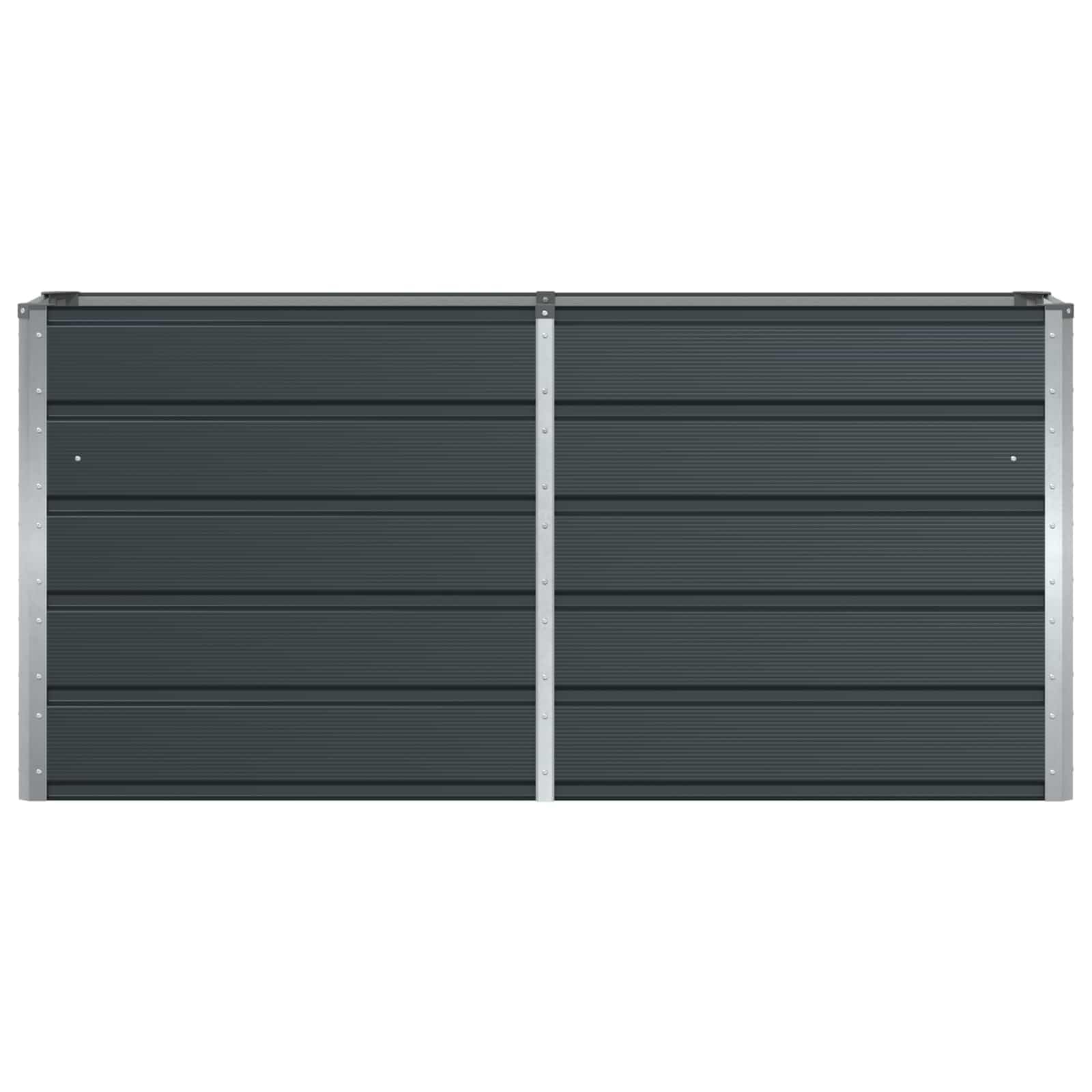 Pflanzkübel Anthrazit 160 x 40 x 75 cm - Großer Übertopf aus Stahl für Garten, Terrasse und Balkon - Modernes Pflanzgefäß im Industrial Design für Innen und Außen