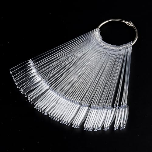 Fcozpjk Bastões de amostra de unhas, 150 unidades de palitos de amostra de cor de unhas transparente