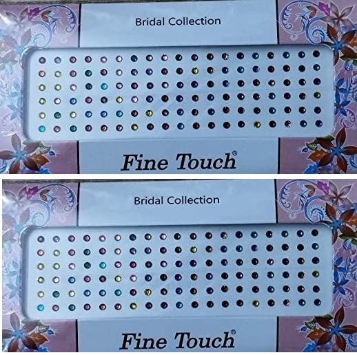 Ublic Store Fine Touch Multicolor Stone Round Plain Bindi (Pack of 2 Cards)-picture-10