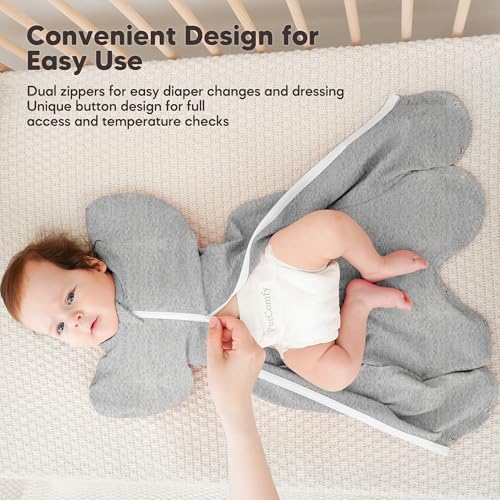 Image of Susurration 2-Pack Baby Swaddle Sleep Sacks - Swaddles for Newborns, Infant 0-3 Months, Baby Girls, Boys, Soft & Snug Newborn Sleep Sack, Nursery Swaddling Blankets(0-1M, 5-8lb)