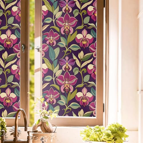 Vinilo Decorativo Flores Moradas 40x300 cm